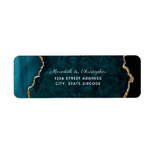 Turquoise Agate Gold Parties scintillant Mariage A