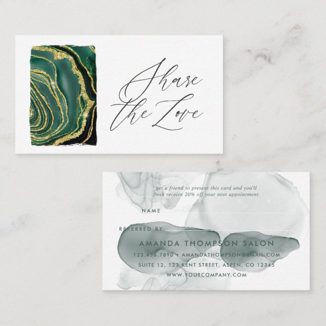 Turquoise Agate Referral Card (Front/Back)