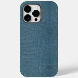 Turquoise Alligator Texture Print Case-Mate iPhone 14 Pro Max Case
