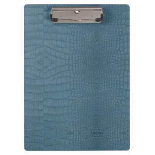 Turquoise Alligator Texture Print Clipboard