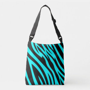 Turquoise and Black animal print  Crossbody Bag