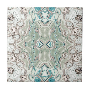 Turquoise And Copper Blend Tile