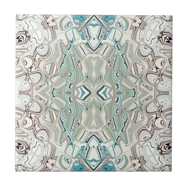 Turquoise And Copper Blend Tile (Front)