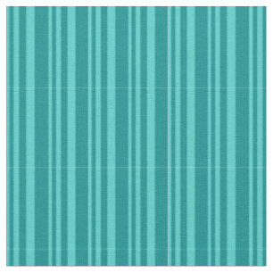 Turquoise and Dark Cyan Stripes Fabric