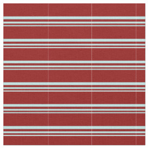 Turquoise and Dark Red Stripes/Lines Pattern Fabric