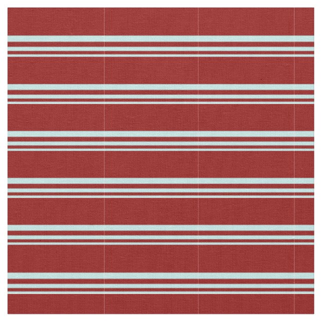 Turquoise and Dark Red Stripes/Lines Pattern Fabric (Close Up)