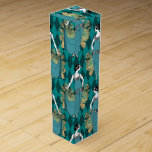 Turquoise and Gold Paris Art Deco Wine Box<br><div class="desc">Turquoise,  gold and black paris themed art deco wine box.</div>