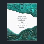 Turquoise and Gold Strata Agate Wedding Flyer<br><div class="desc">Turquoise - teal and gold-shimmering stratification agate stone wedding invitation customizable to your event specifics. Envelopes are not included. For thicker invitations with envelopes included and matching products on the same theme please see the collection below.</div>