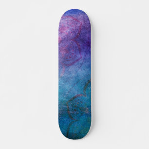 Turquoise and Green Elegant Lotus Flower Skateboard