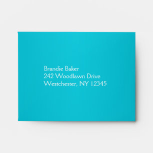 Turquoise and Grey Floral Envelope for RSVP Card