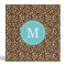 Turquoise and Leopard Print Custom Monogram