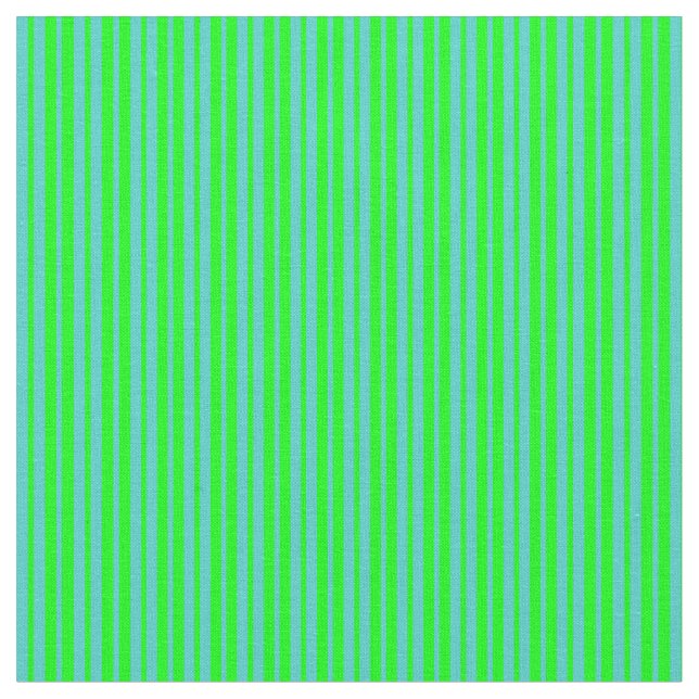Turquoise and Lime Coloured Pattern Fabric (Close Up)