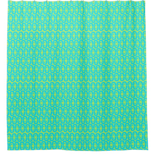 Turquoise and Lime Green Geometric Pattern (Front)