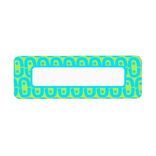 Turquoise and Lime Green Geometric Pattern