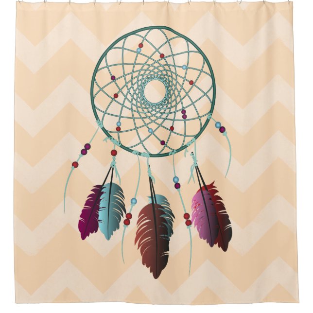Turquoise and Maroon Dream Catcher Chevrons (Front)