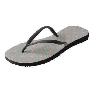 Turquoise and Peach Flip Flops