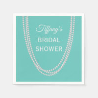 Turquoise and Pearls Bridal Shower white