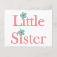 turquoise and pink flower little sister
