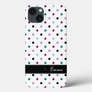 Turquoise And Purple Dots Custom iPad Air Case