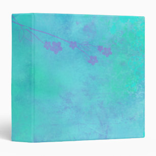 Turquoise and Purple Misty Ethereal Abstract Binder