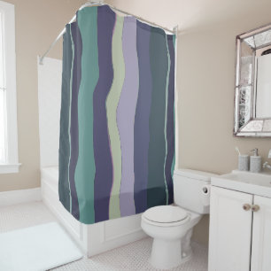 Turquoise and Purple Wavy Stripes