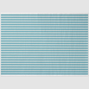 Turquoise and Sage Green Stripes Tissue Paper