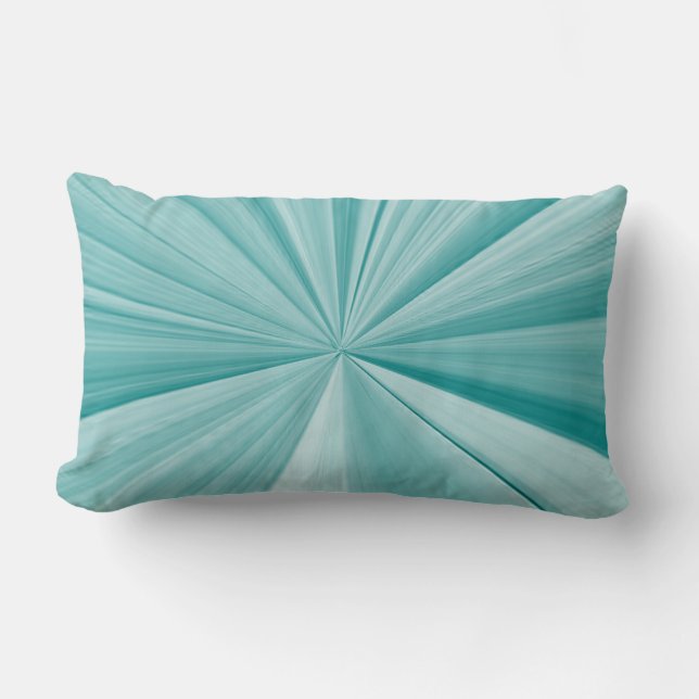 Turquoise and Teal Pinch Knot Pillow (Front)