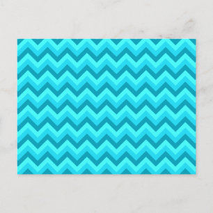 Turquoise and Teal Zigzag Pattern. Postcard