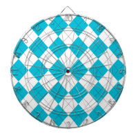 Turquoise and White Argyle