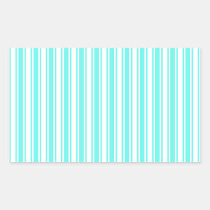 Turquoise and white candy stripes sticker