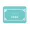 Turquoise and White Chic Greek Key Border