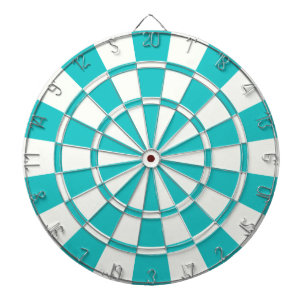 Turquoise And White Dartboard