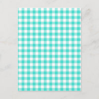 Turquoise and White Gingham Checks Pattern