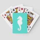 Turquoise and White Seahorse