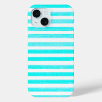 Turquoise and White Stripe