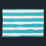 Turquoise and White Stripe Nautical Summer Kitchen Towel<br><div class="desc">Turquoise and White Stripe Nautical Summer -  CricketDiane Art and Design - Seashore Decor,  Nautical,  Ocean,  Summer Fashion,  Home Fashion,  Boat Galley Fashion,  Fun</div>
