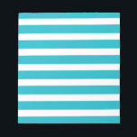 Turquoise and White Stripe Nautical Summer Notepad<br><div class="desc">Turquoise and White Stripe Nautical Summer - CricketDiane Art and Design - Seashore Decor, Nautical, Ocean, Summer Fashion, Home Fashion, Boat Galley Fashion, Fun</div>