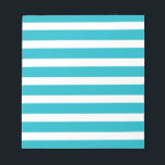 Turquoise and White Stripe Nautical Summer Notepad<br><div class="desc">Turquoise and White Stripe Nautical Summer -  CricketDiane Art and Design - Seashore Decor,  Nautical,  Ocean,  Summer Fashion,  Home Fashion,  Boat Galley Fashion,  Fun</div>