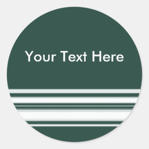 Turquoise and White Stripes Sticker
