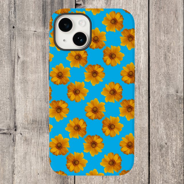 Turquoise and Yellow Daisy Pop Art Case-Mate iPhone Case (Creator Uploaded)