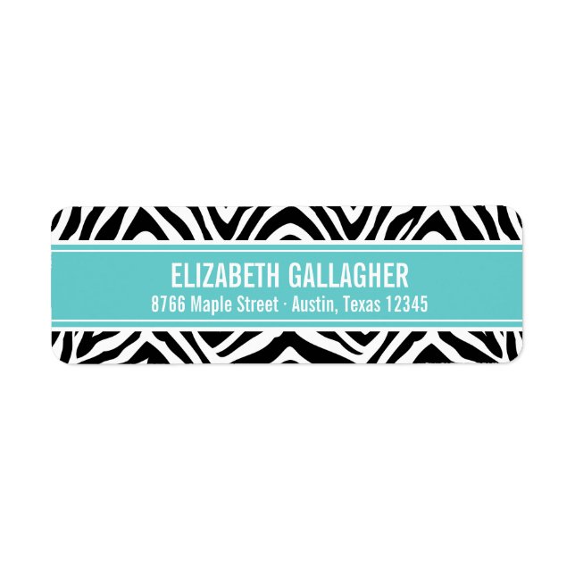 Turquoise and Zebra Print (Front)