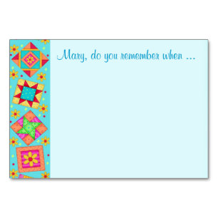 Turquoise Aqua Blue RSVP Custom Table Number