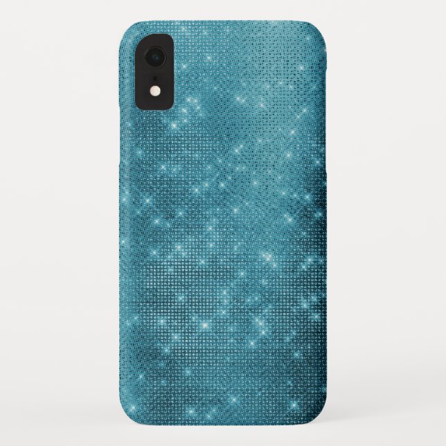 Turquoise - Aqua Blue Shimmer and Sparkle Pattern Case-Mate iPhone Case (Back)