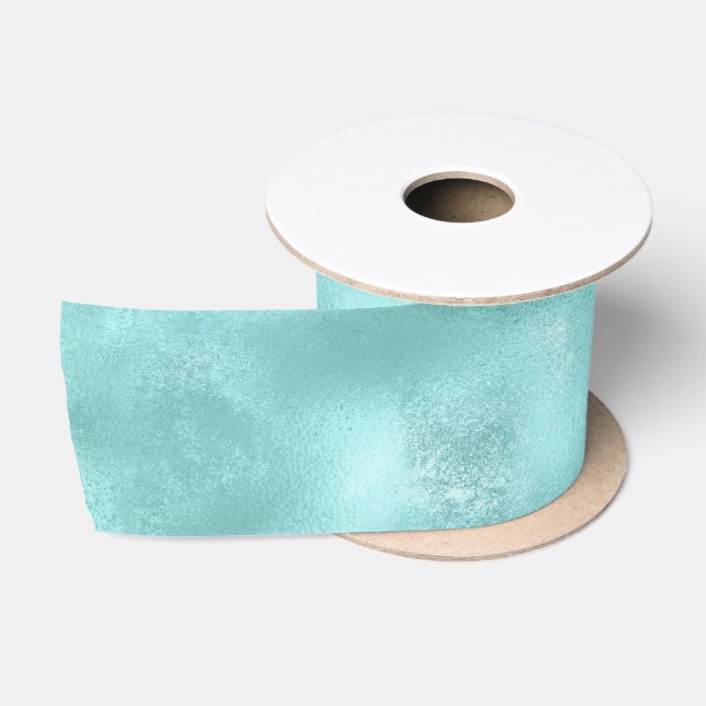 Turquoise Aqua Glam   Satin Ribbon (Spool)