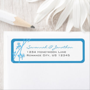 Turquoise Aqua Sea Blue Fleur sauvage Branch