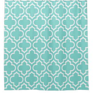 Turquoise Aqua White Moroccan #6 Pattern