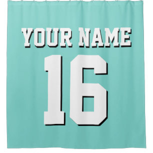 Turquoise Aqua White Sports Jersey Team Jersey