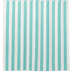 Turquoise Aqua White Vertical Stripe NL #0