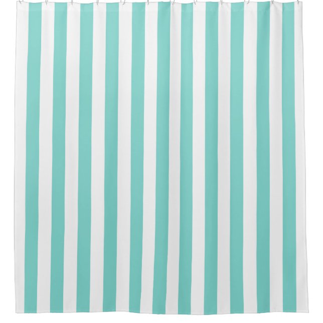 Turquoise Aqua White Vertical Stripe NL #0 (Front)