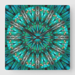 Turquoise Art 1 Clock